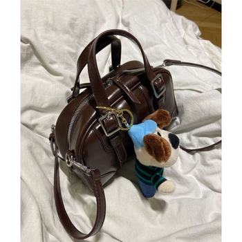 PU crossbody torba, oblik jastuka, zatvarač, poliester podstava, džep za mobitel