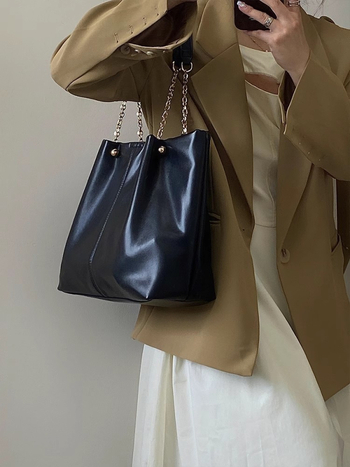 Fimi Tote táska – PU anyag, városi egyszerű stílus, horizontális négyzet alakú, mágneszár, cipzáros zseb és telefontartó zseb