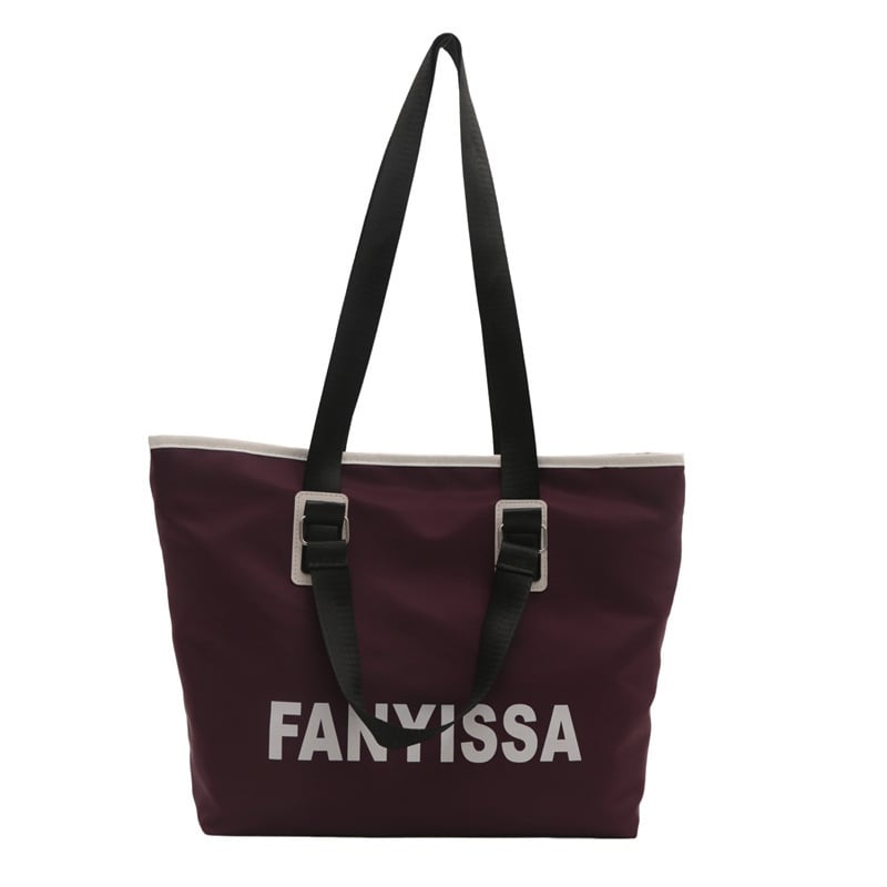 ACKCA PU Tote táska cipzárral, vízszintes négyzet alakú, belső zsebek telefon és személyi igazolvány számára