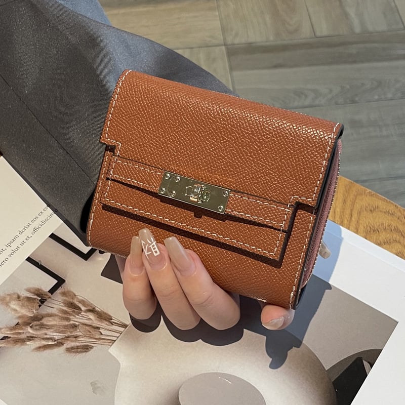 Ženski novčanik od prave kože, bi-fold — Muqu, koža prvog sloja, podstava poliester