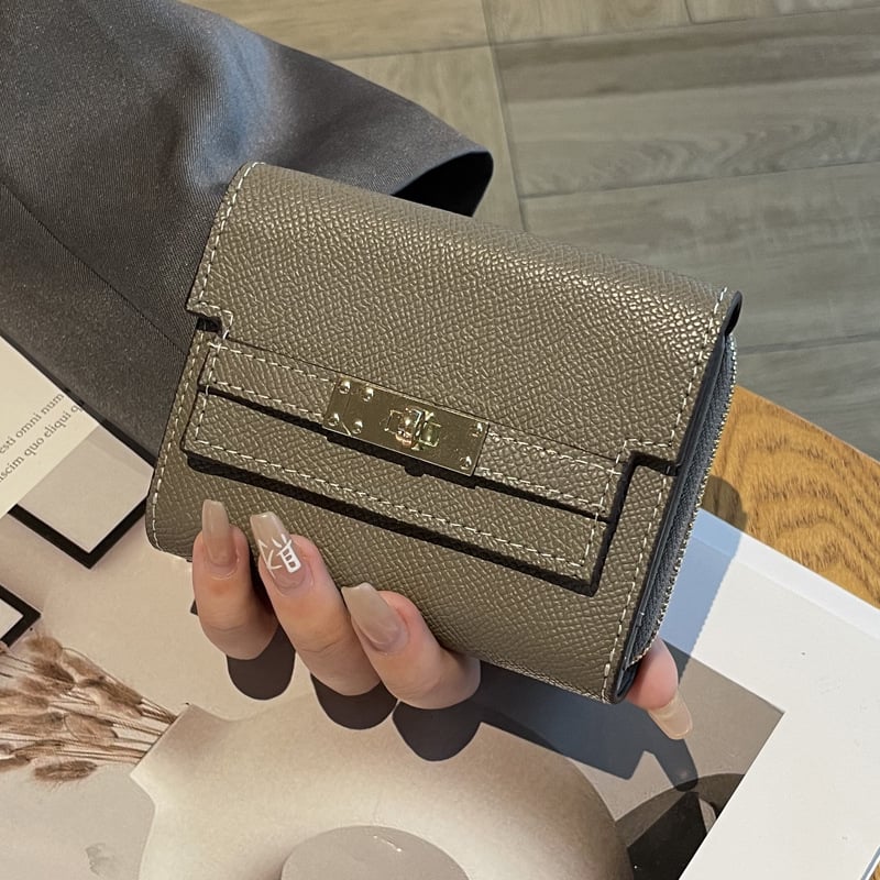 Ženski novčanik od prave kože, bi-fold — Muqu, koža prvog sloja, podstava poliester