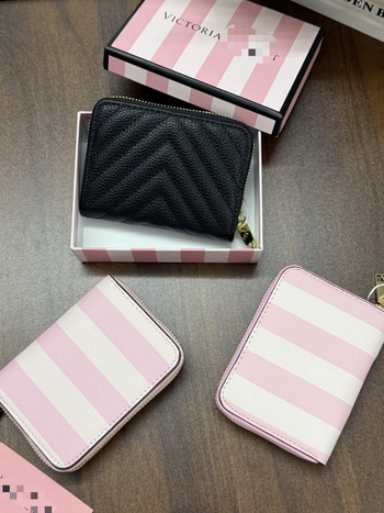 Πορτοφόλι PU γυναικών, ριγέ σχέδιο, αστικός μινιμαλισμός, επένδυση πολυεστέρα, ultra-light και ανθεκτικό, θήκη για κάρτες