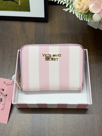 Πορτοφόλι PU γυναικών, ριγέ σχέδιο, αστικός μινιμαλισμός, επένδυση πολυεστέρα, ultra-light και ανθεκτικό, θήκη για κάρτες