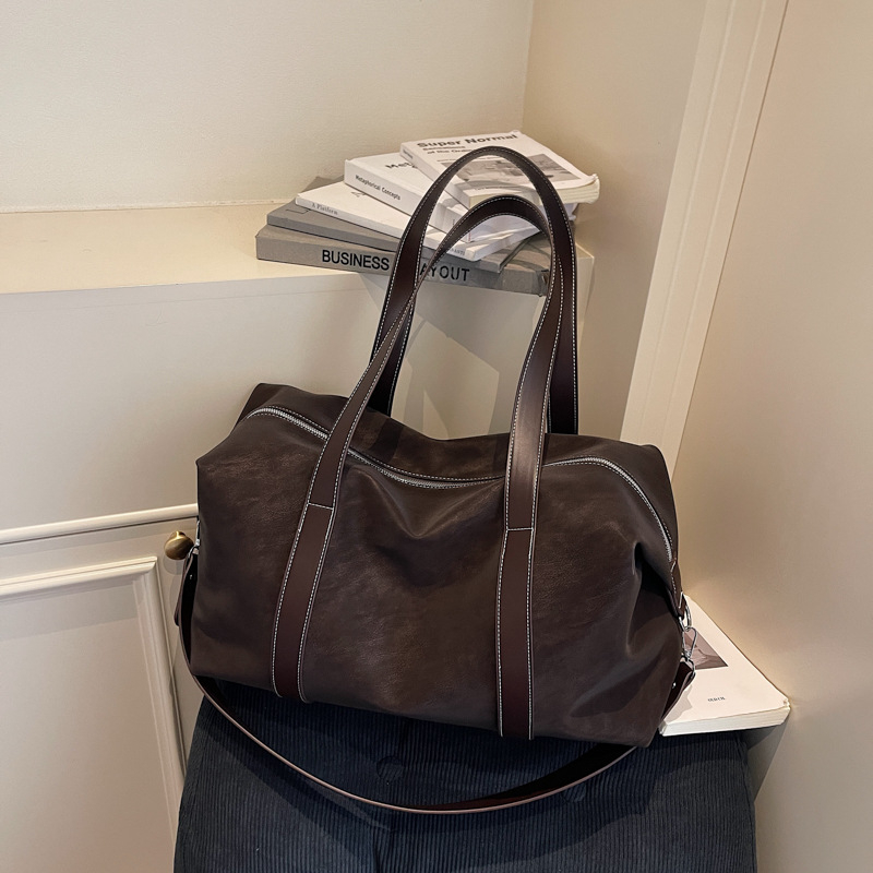 Satchel torba od nubuk semiša za žene, urbani minimalistički stil, zatvaranje na zip, unutarnji džep sa zipom, podstava od poliestera.