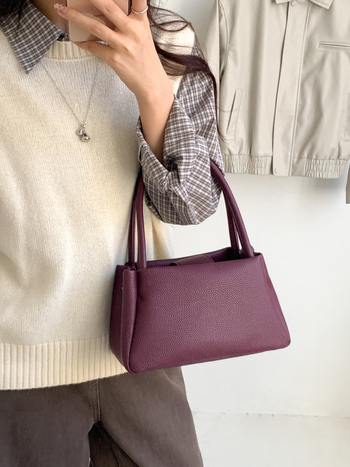 Torba s uzorkom liči i košaru za povrće, gradski stil, PU materijal, poliester podstava, horizontalni kvadratni oblik, zatvarač