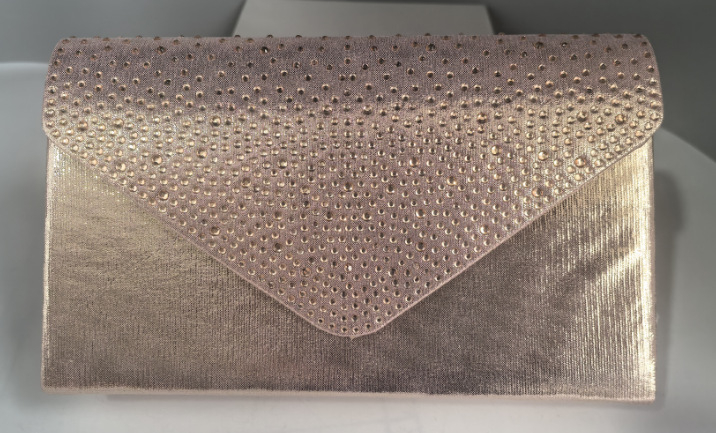 Дамска вечерна клач чанта от PU, хоризонтална квадратна форма, триизмерна външна чанта, затваряне с капак, полиестерна облицовка