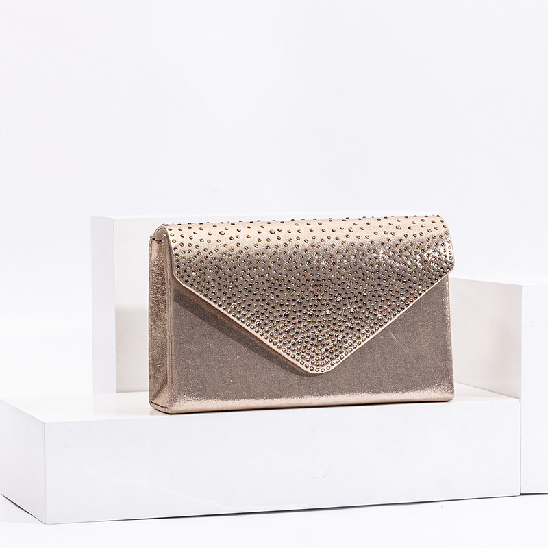 Дамска вечерна клач чанта от PU, хоризонтална квадратна форма, триизмерна външна чанта, затваряне с капак, полиестерна облицовка