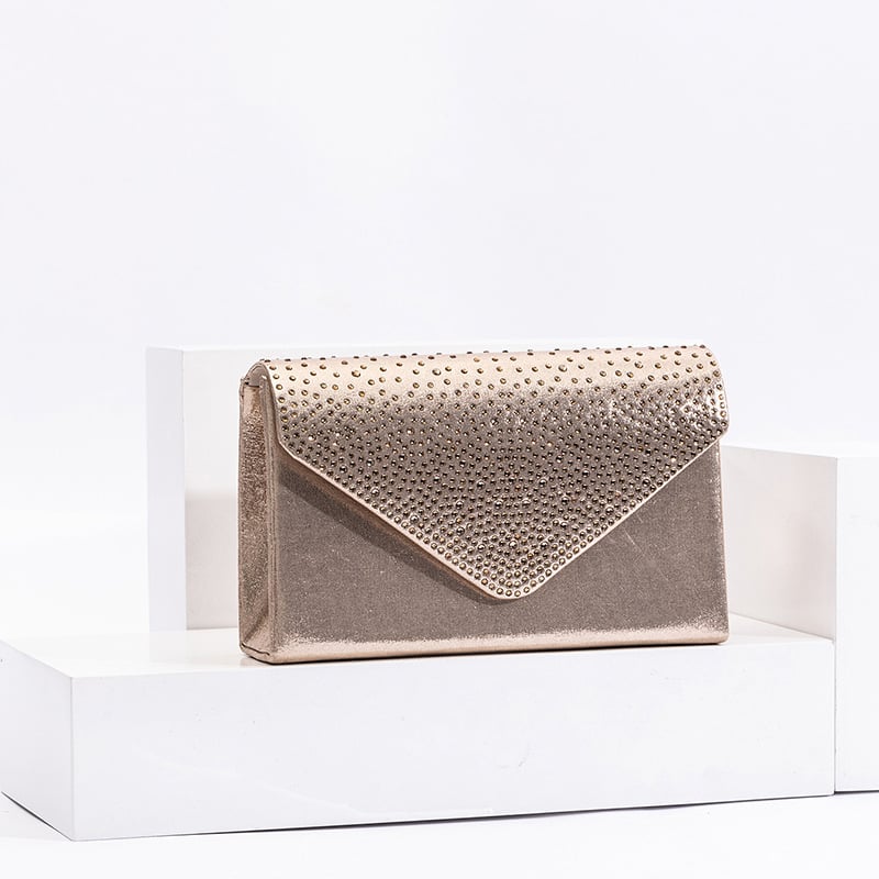 Дамска вечерна клач чанта от PU, хоризонтална квадратна форма, триизмерна външна чанта, затваряне с капак, полиестерна облицовка