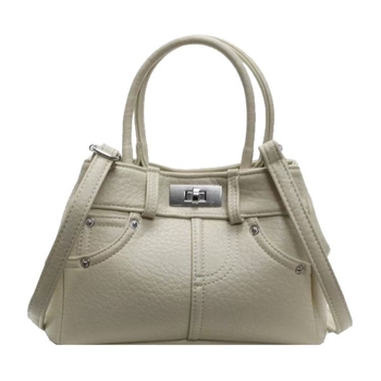 PU crossbody torba s zaključavanjem, horizontalni kvadratin oblik, gradski stil jednostavnosti, unutarnji džep sa zipom