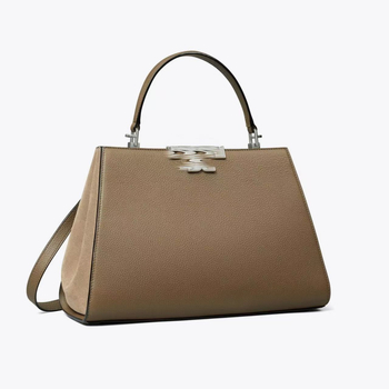 Ženska torbica od teleće kože, školjkastog oblika, mali kvadratni dizajn, zatvaranje kapom, unutarnji džep sa zatvaračem, jedna naramenica