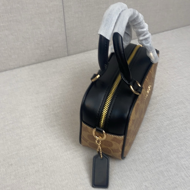 PVC Satchel Boston torba, box bag stil, vodoravni kvadratni oblik, najlonska podstava, zatvarač, za svakodnevnu upotrebu