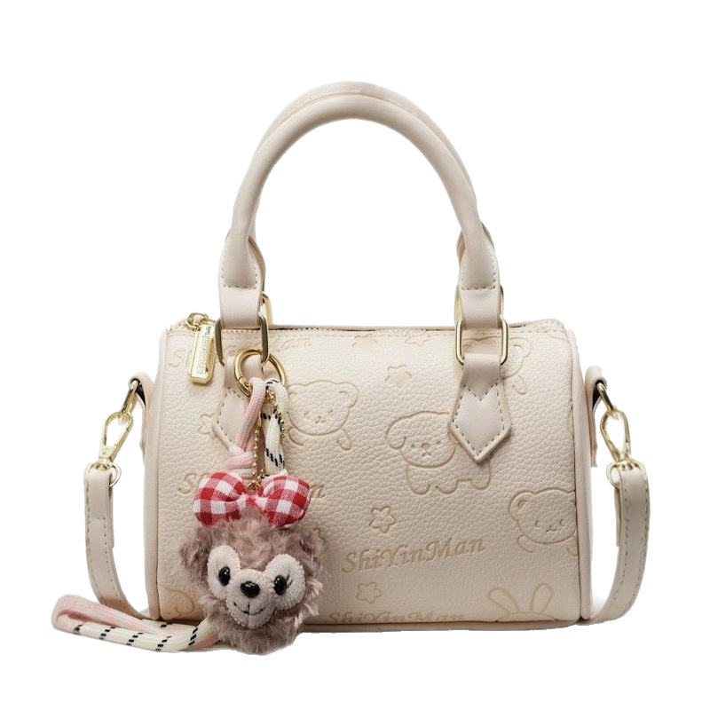Ženska mala teksturirana crossbody torbica s printom, XL veličina, od tkanine