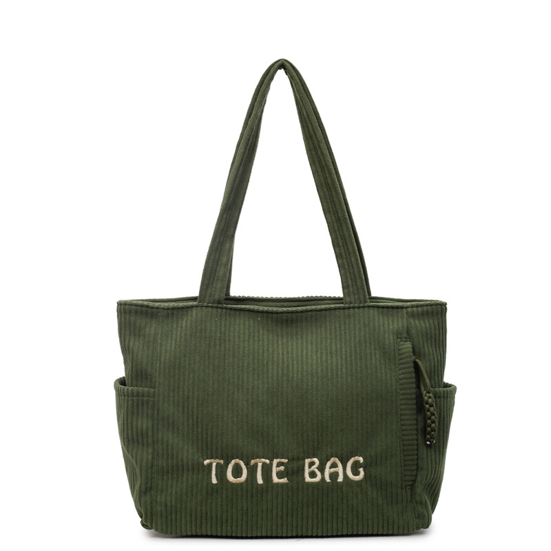 Torbica Tote - gradski jednostavni stil, platno, vodoravni kvadratni oblik, zatvarač