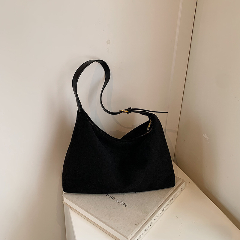 Ženska tote torba od PU kože s veluru izgledom, velika kapaciteta, jesen/zima, gradski minimalistički stil, zatvarač, unutarnji džep sa zatvaračem