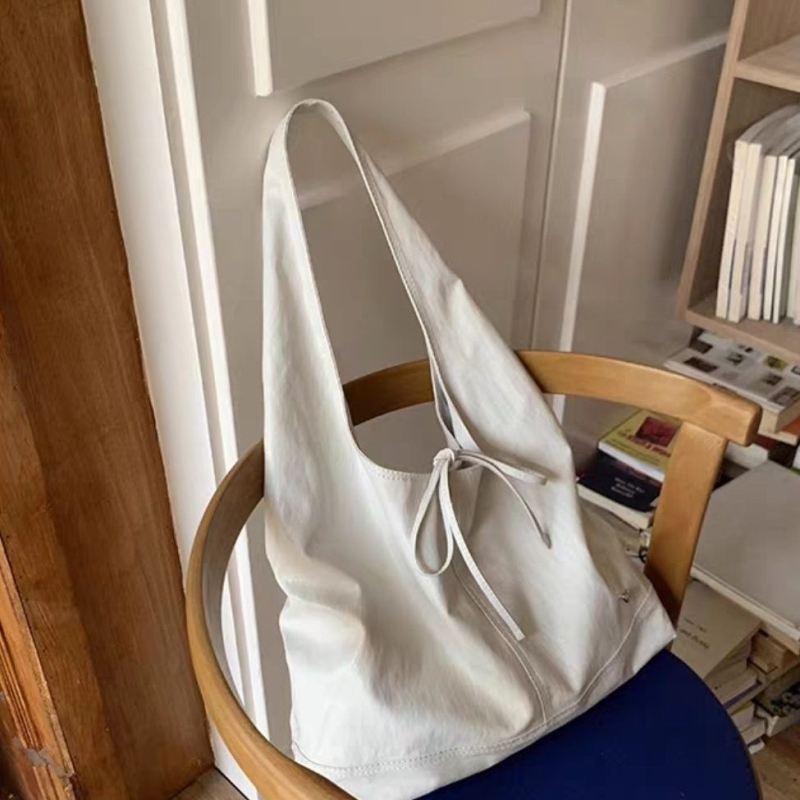 Unisex PU tote torba s remenom s mašnom, velik kapacitet, proljeće 2024