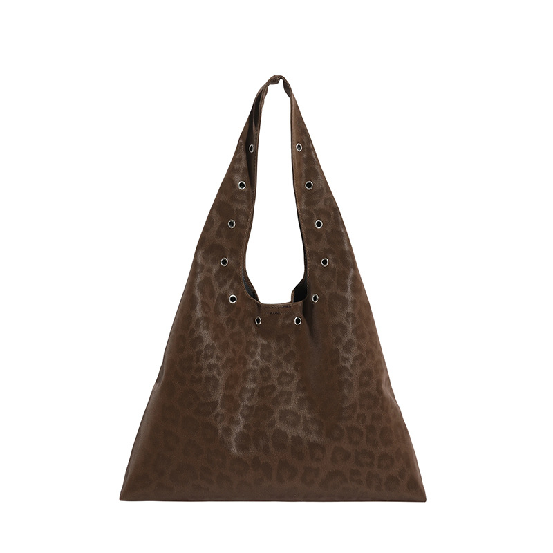 Leopard print Tote torba, od kože jelena, magnetsko zatvaranje, džep za telefon, uspravni kvadratni oblik