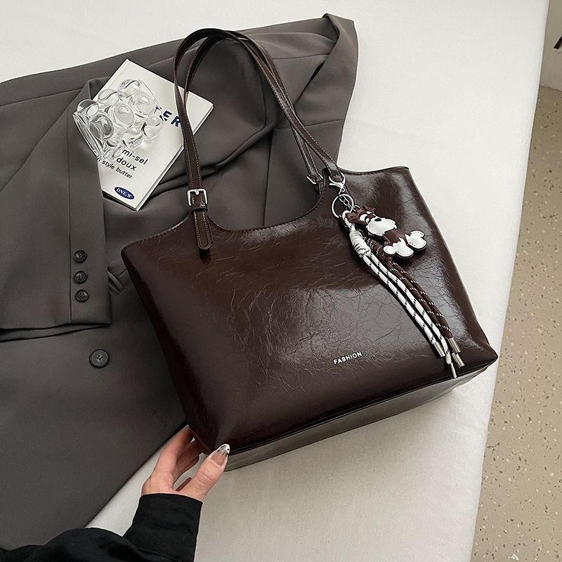 Unisex tote torba za rame, poliester s PU podlogom, proljeće 2025 izdanje, za svakodnevnu upotrebu