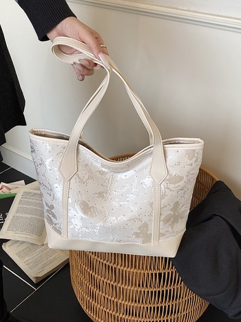 Moderna i svestrana tote torba velikog kapaciteta; trendovski jednostavan uzorak; visokokvalitetna svakodnevna crossbody torba.