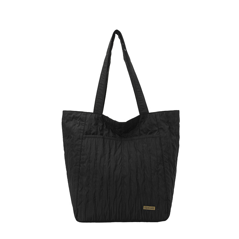 Чанта Tote, полиестер, ежедневен стил, закопчаване с цип, вътрешен джоб с цип, хоризонтално квадратна форма, двойни презрамки, есен 2025