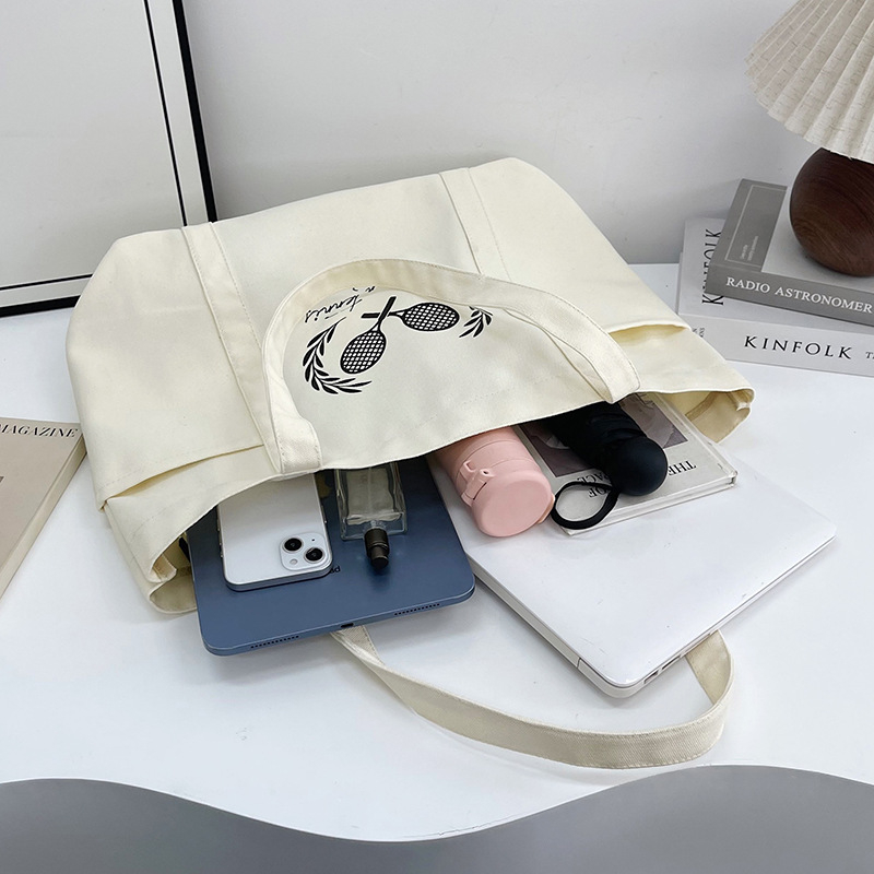 Tote torba, platnena materijal, zatvarač, poliester podstava, džep za mobitel