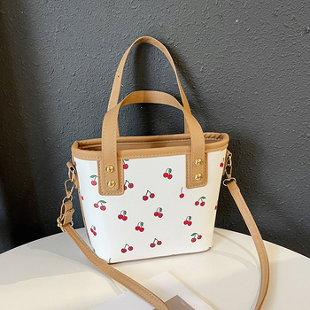 Boku PU bucket bag za žene, s zatvaračem i džepom za telefon