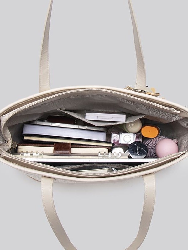 Tote torba, gradski stil, PU materijal, vodoravni kvadratni oblik, zatvarač