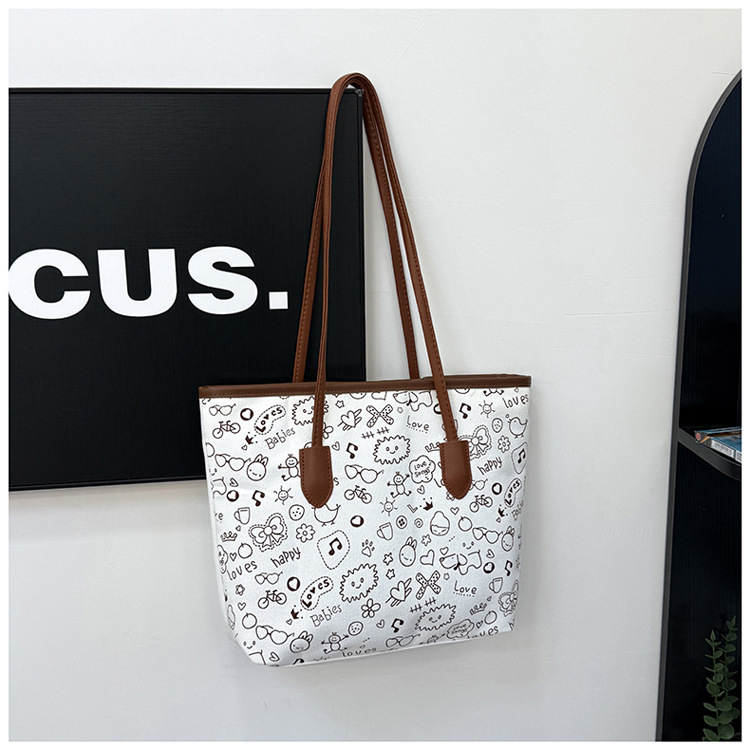 Torba Tote – ulični stil, materijal: tkanina, zatvarač, poliester podstava, horizontalni kvadratni oblik
