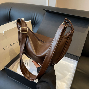 Crossbody torbica Dumpling od PU, gradski minimalistički stil, zatvarač, džep za telefon