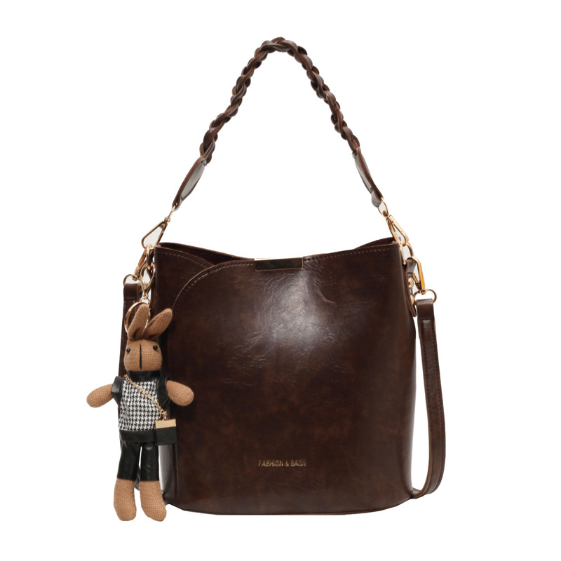 Ženska torba bucket, novi gradski stil, retro dizajn s finomom teksturom, svestrana crossbody torba za dnevnu upotrebu