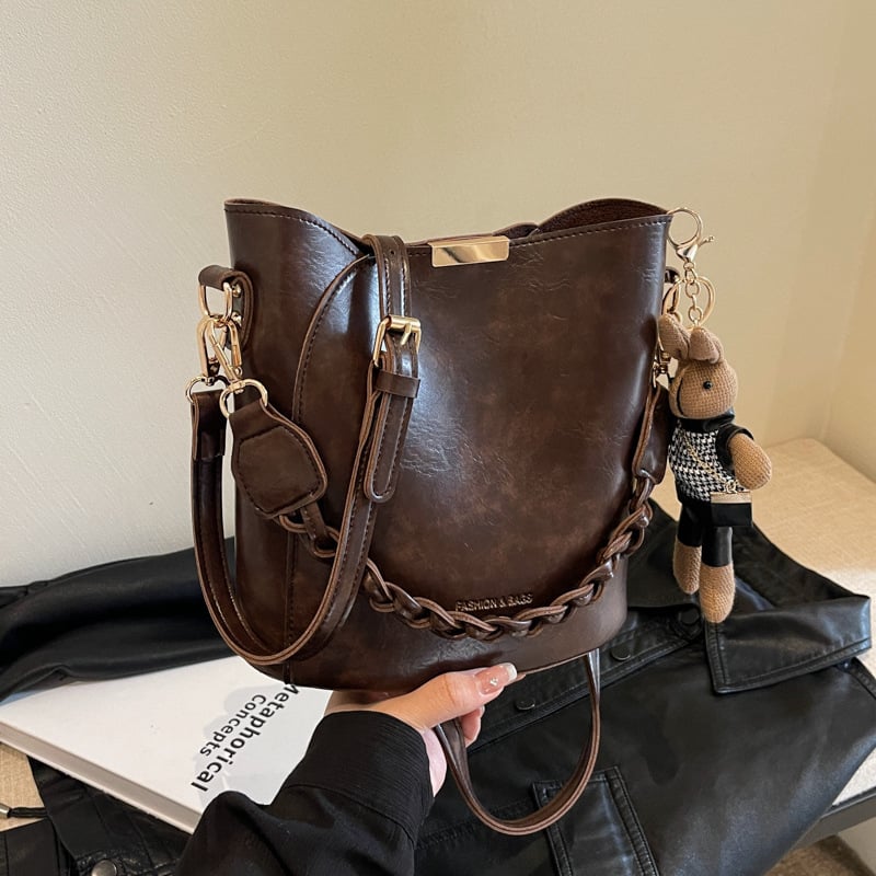 Maillard retro torbica za žene, cilindričnog oblika torba inspirirana košarom za povrće, jesen-zima 2025, svestrana crossbody torba
