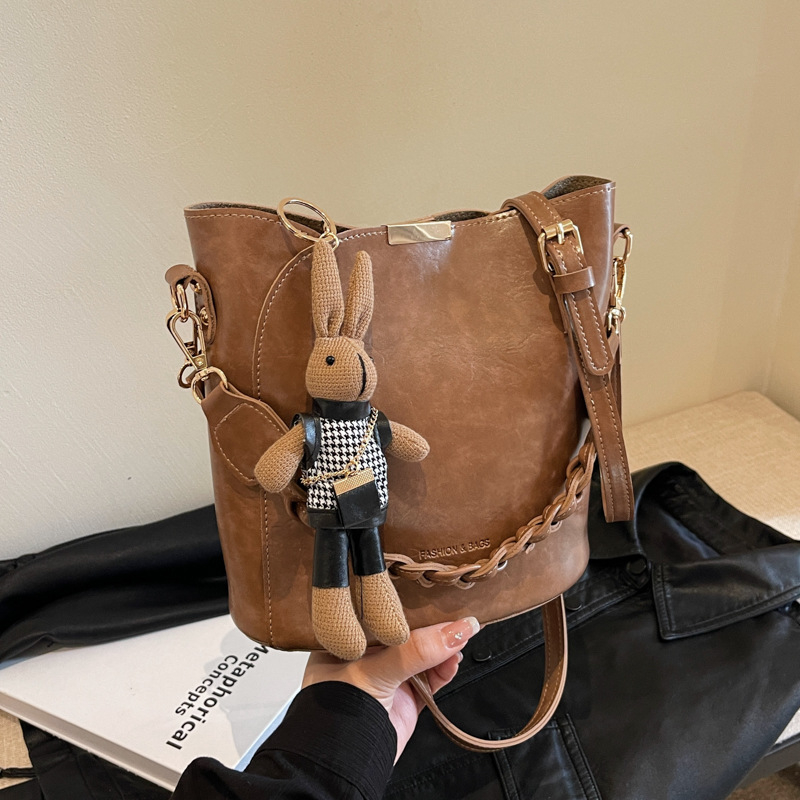 Maillard retro torbica za žene, cilindričnog oblika torba inspirirana košarom za povrće, jesen-zima 2025, svestrana crossbody torba