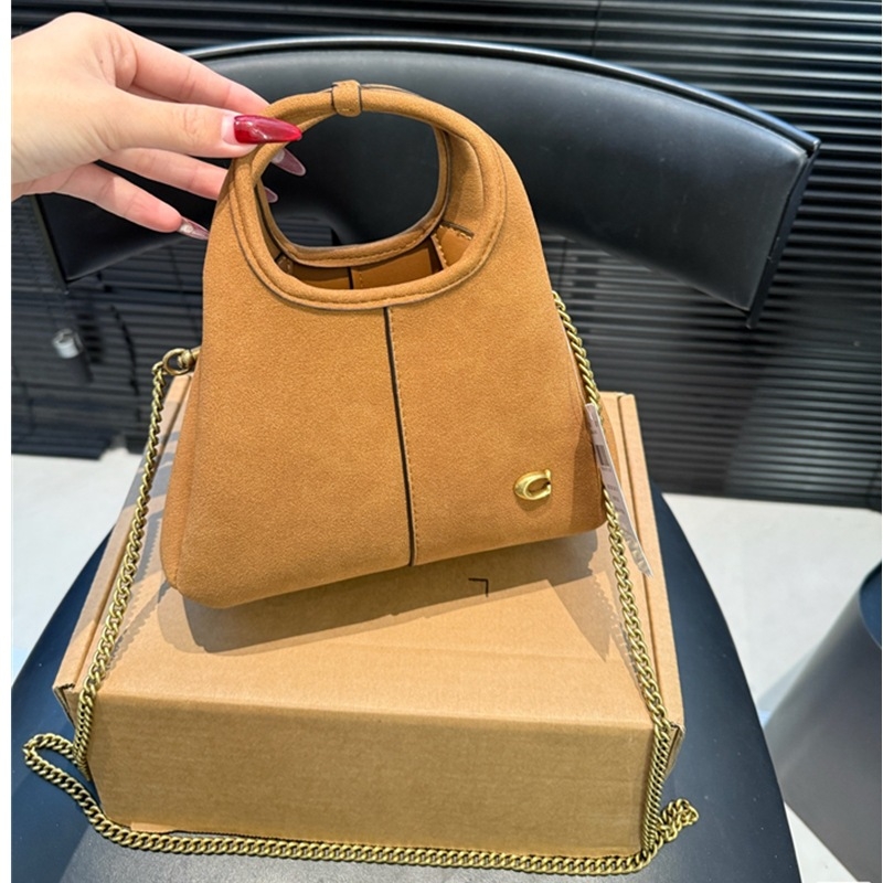25 jesen–zima Lana19 košarasta torba: ručna torba, preko ramena, crossbody, bucket s lancem — vintage stil