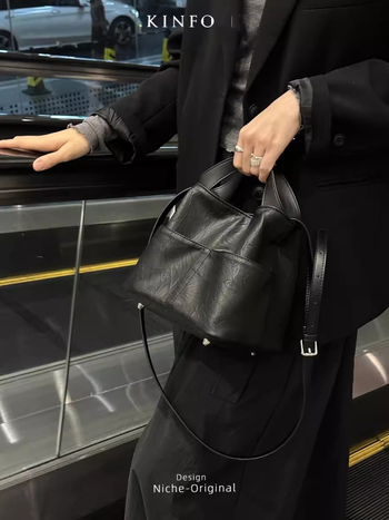 Ženska bucket torba - PU, gradski jednostavan stil, ručno i crossbody, svakodnevna upotreba