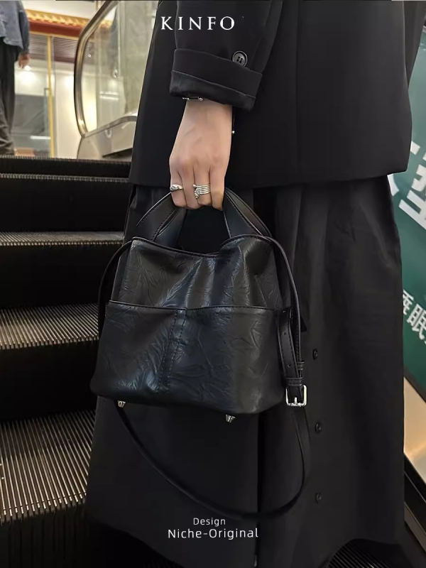 Ženska bucket torba - PU, gradski jednostavan stil, ručno i crossbody, svakodnevna upotreba