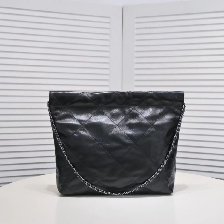 22Bag ženska torba u stilu Chanel, dijamantni uzorak quilt i zlatni lanac, bucket bag, velika zapremina, gradski stil