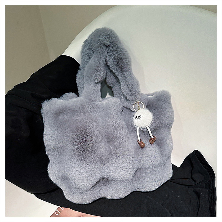 Plušnata bubble tote torba za djevojčice, Lazy Wind dizajn, jesen-zima, visoko-kvalitetna bucket torba