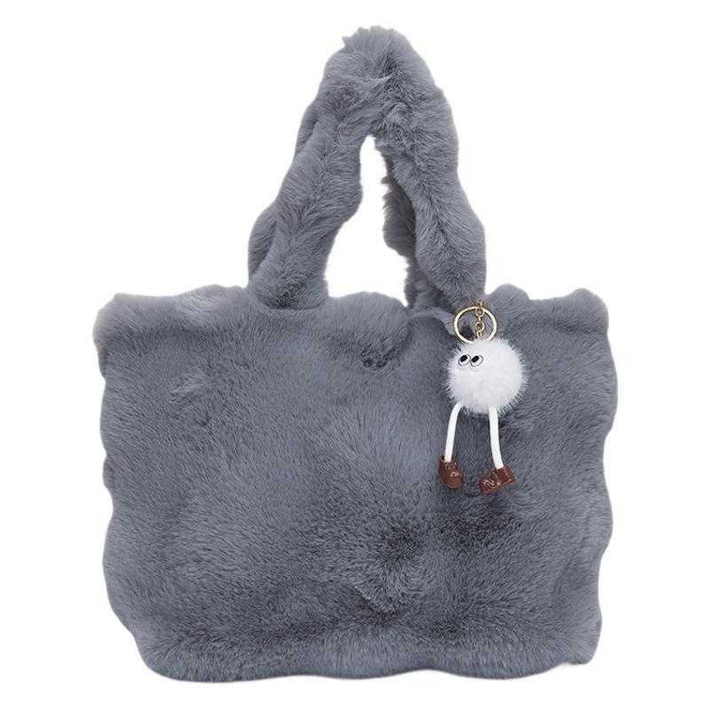 Plušnata bubble tote torba za djevojčice, Lazy Wind dizajn, jesen-zima, visoko-kvalitetna bucket torba