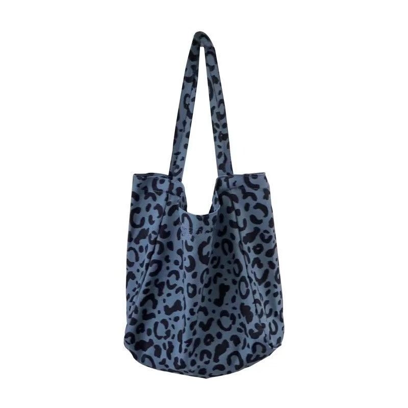 Leopard uzorak bucket torba, platna, velika kapaciteta, za svakodnevnu upotrebu preko ramena