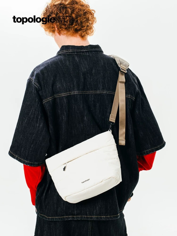 Unisex nylon Bucket Bag, cilindričnog oblika, zatvarač, džep za telefon, podstava od poliestera