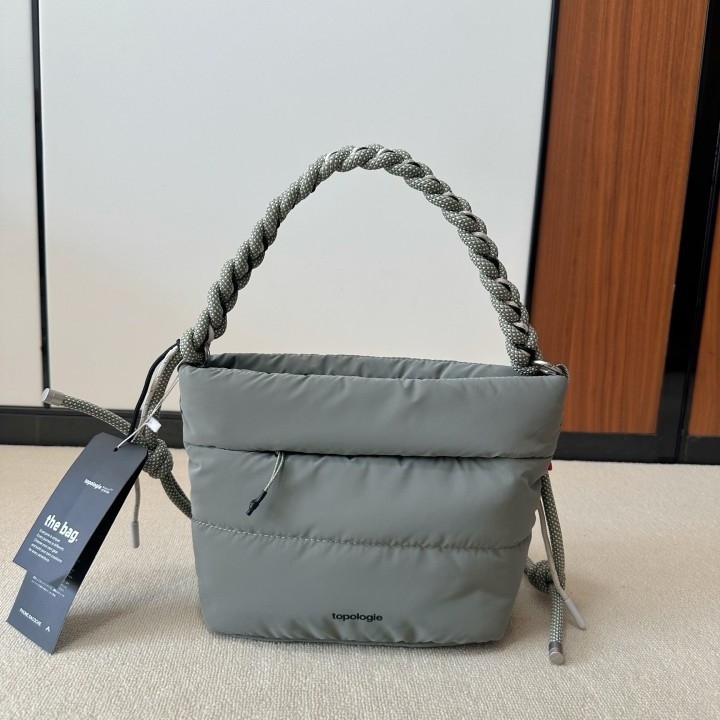 Unisex nylon Bucket Bag, cilindričnog oblika, zatvarač, džep za telefon, podstava od poliestera