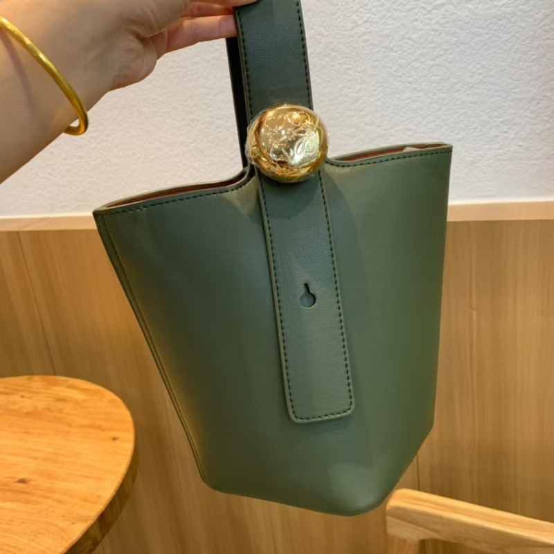 Luojia MiniPebble Fortune Bucket torba — PVC, Otvoren vrh, Bez podstava, Dvostruke naramenice