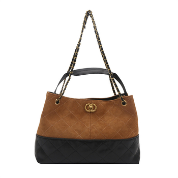 Дамска чанта-кофа: PU материал, ретро стил, голям капацитет, хоризонтално квадратна форма, ключалка