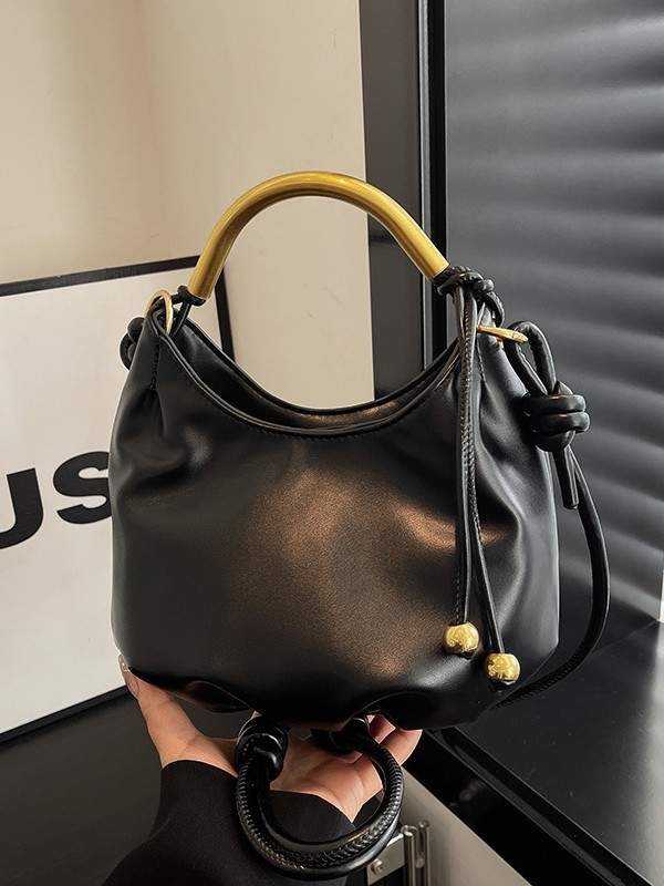 PU bucket bag s cilindričnim oblikom, zatvarač na zip i podstava od poliestera