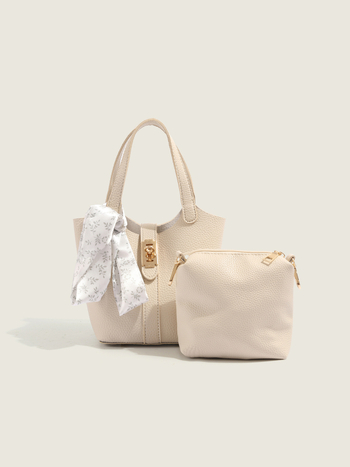 Geantă bucket din PU, stil coș de legume, formă de găleată, închidere cu lacăt, căptușeală din piele sintetică, o curea, pentru uz zilnic