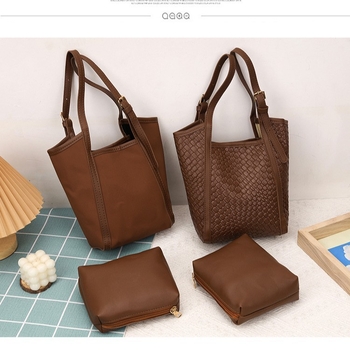 Geantă bucket Jimian — PU material, închidere magnetică, formă orizontală pătrată, buzunar pentru telefon, curele de umăr duble