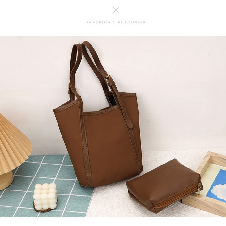 Geantă bucket Jimian — PU material, închidere magnetică, formă orizontală pătrată, buzunar pentru telefon, curele de umăr duble