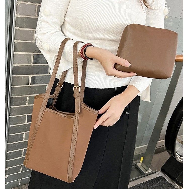 Geantă bucket Jimian — PU material, închidere magnetică, formă orizontală pătrată, buzunar pentru telefon, curele de umăr duble