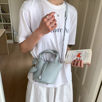 PU bucket bag, stil Urban-Simplicity, căptușeală poliester, închidere cu lacăt