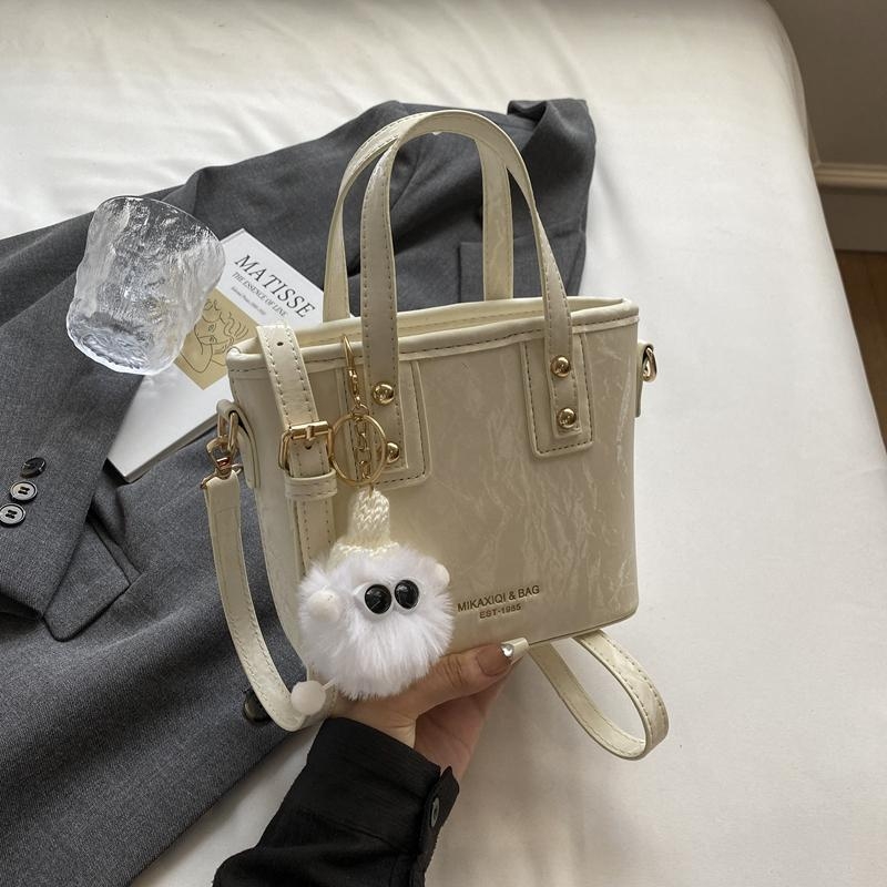 Unisex bucket torba od najlona s PU podstavom, zatvarač, zima 2025