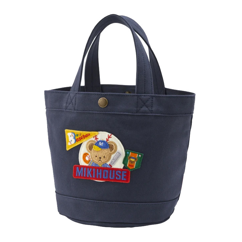 Majčina bucket torba s vezom – platno, gradski stil, unutarnji pretinac sa zatvaračem